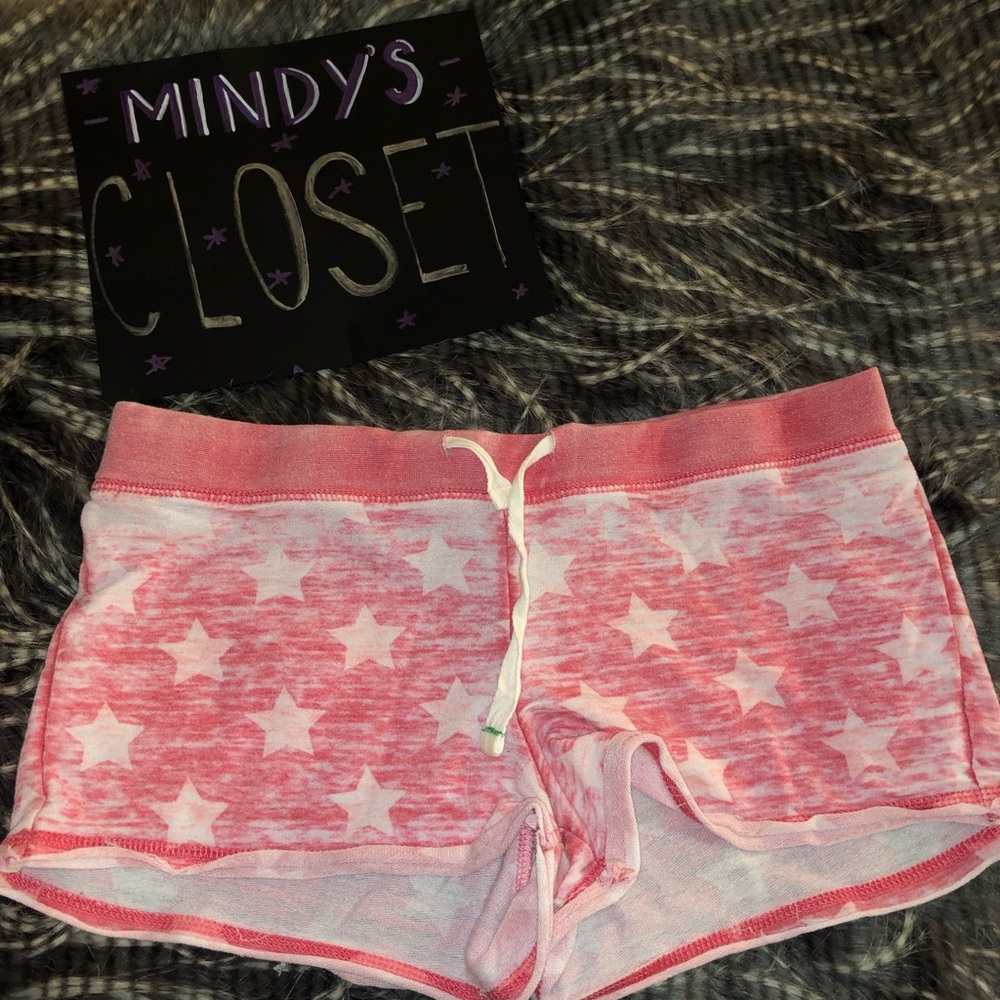 Red star sleep shorts